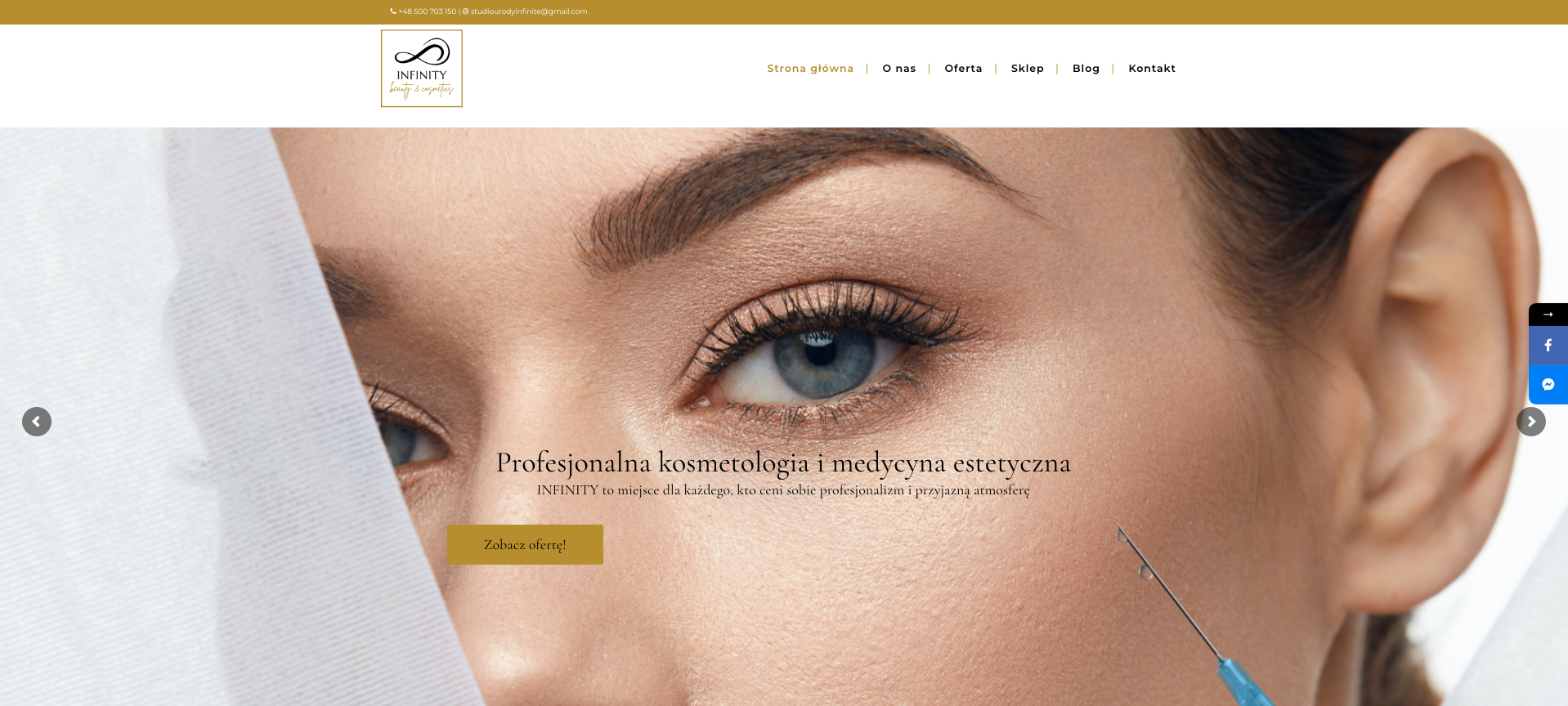 Strona internetowa dla branży beauty